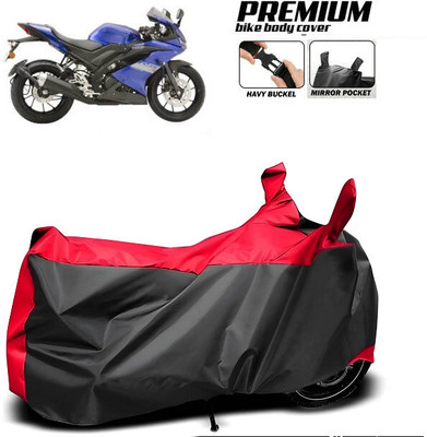 SK AUTO Waterproof Two Wheeler Cover for Universal For Bike(R15, Grey, Red)