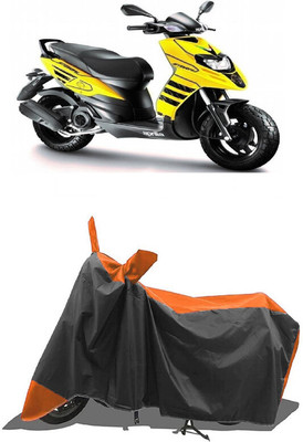 SUGASHRI Waterproof Two Wheeler Cover for Aprilia(Storm 125, Orange, Black)
