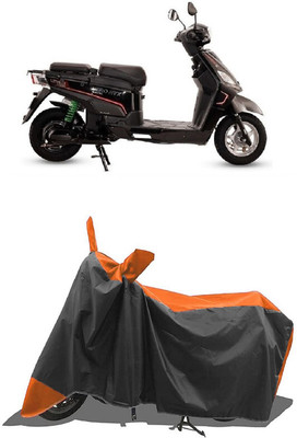 SUGASHRI Waterproof Two Wheeler Cover for Hero Electric(Electric NYX e5, Orange, Black)
