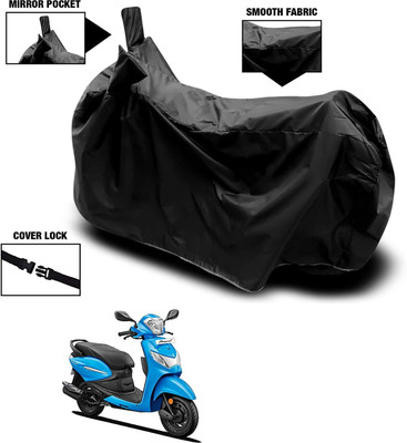 SK AUTO Waterproof Two Wheeler Cover for Hero(Pleasure+ 110, Black)