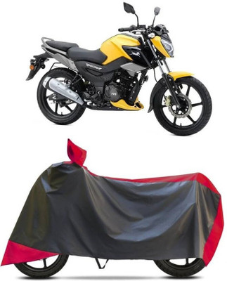 SK AUTO Waterproof Two Wheeler Cover for TVS(Raider, Red, Black)
