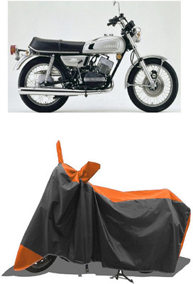 SUGASHRI Waterproof Two Wheeler Cover for Yamaha(RD 350, Orange, Black)