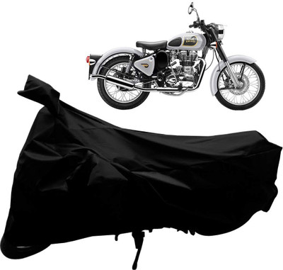 SK AUTO Waterproof Two Wheeler Cover for Royal Enfield(Bullet 350, Black)