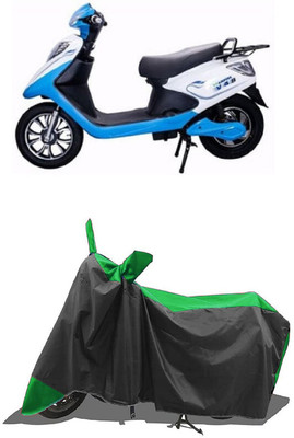 SUGASHRI Waterproof Two Wheeler Cover for Ampere(V 48 BS6, Green, Black)