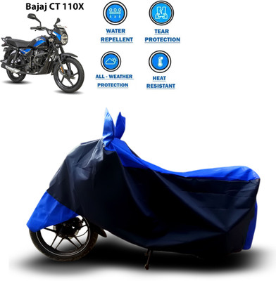 GOSHIV-car and bike accessories Two Wheeler Cover for Bajaj(Blue)