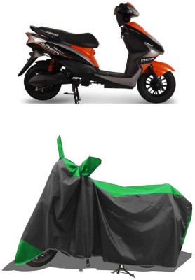 SUGASHRI Waterproof Two Wheeler Cover for Ampere(REO BS6, Green, Black)