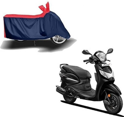 SK AUTO Waterproof Two Wheeler Cover for Hero(Pleasure+ 110, Blue, Red)