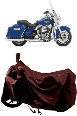 SUGASHRI Waterproof Two Wheeler Cover for Harley Davidson(Road King, Maroon)