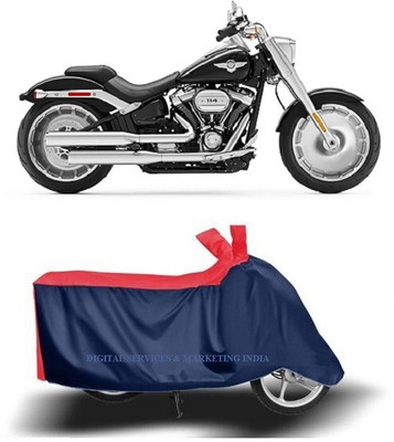 DSAMI Two Wheeler Cover for Harley Davidson(Fat Boy, Blue)