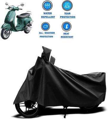 PAGORA Two Wheeler Cover for Piaggio(Vespa VXL 150, Black)