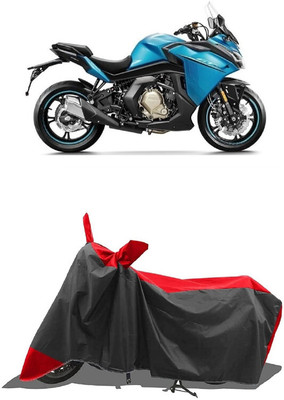 SUGASHRI Waterproof Two Wheeler Cover for CFMoto(400GT, Red, Black)