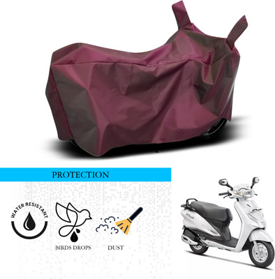 ANTHUB Waterproof Two Wheeler Cover for Hero(Duet LX 110CC, Maroon)