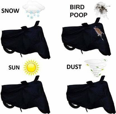 Mdstar Waterproof Two Wheeler Cover for Hero(HF Deluxe, Black)