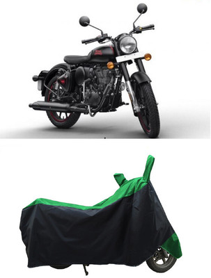 Coxtor Waterproof Two Wheeler Cover for Royal Enfield(Bullet 350, Green)