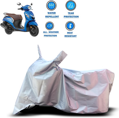 PAGORA Two Wheeler Cover for Yamaha(Fascino, Silver)
