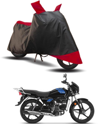 SK AUTO Two Wheeler Cover for Hero(Splendor Plus, Red, Black)