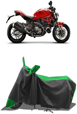 SUGASHRI Waterproof Two Wheeler Cover for Ducati(Monster 82, Green, Black)