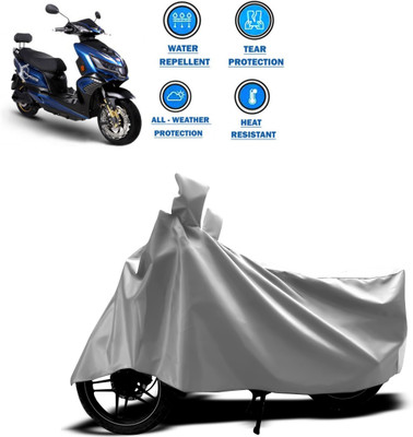 CODOKI Two Wheeler Cover for Okinawa(Praise, Silver)