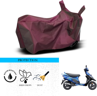 ANTHUB Waterproof Two Wheeler Cover for TVS(Scooty Pep Plus, Maroon)