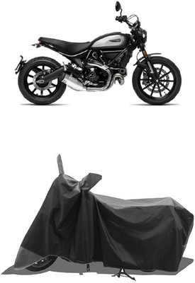 SUGASHRI Waterproof Two Wheeler Cover for Ducati(Scrambler Icon, Grey, Black)