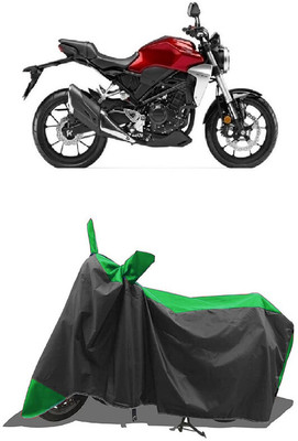 SUGASHRI Waterproof Two Wheeler Cover for Honda(CB300R, Green, Black)