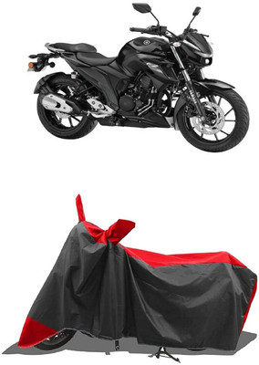 SUGASHRI Waterproof Two Wheeler Cover for Yamaha(FZ-25 BS6, Red, Black)