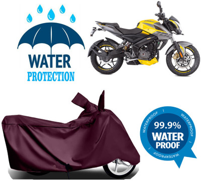 Mdstar Waterproof Two Wheeler Cover for Bajaj(Pulsar SS400 BS6, Maroon)