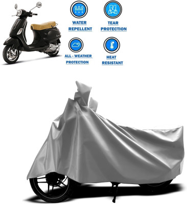 CODOKI Two Wheeler Cover for Piaggio(Vespa LX, Silver)