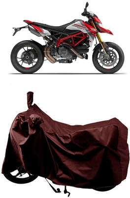 SUGASHRI Waterproof Two Wheeler Cover for Ducati(Hypermotard, Maroon)