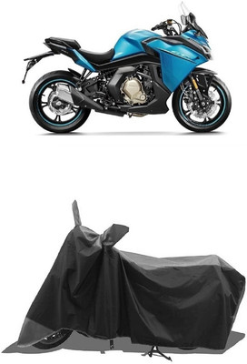 SUGASHRI Waterproof Two Wheeler Cover for CFMoto(400GT, Grey, Black)