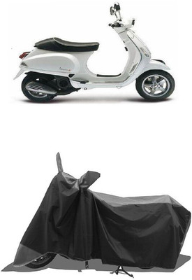 SUGASHRI Waterproof Two Wheeler Cover for Piaggio(Piaggio Vespa, Grey, Black)