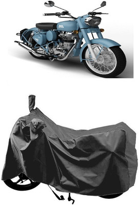SUGASHRI Waterproof Two Wheeler Cover for Royal Enfield(Squadron Blue, Grey)