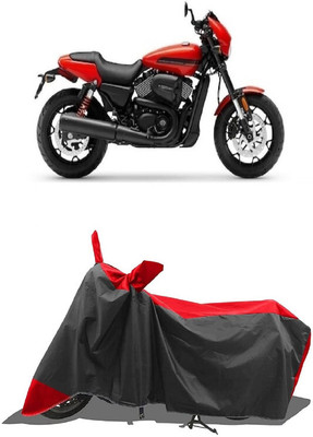 SUGASHRI Waterproof Two Wheeler Cover for Harley Davidson(Street Rod, Red, Black)