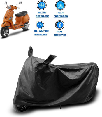 CODOKI Two Wheeler Cover for Piaggio(Vespa SXL 125, Black)