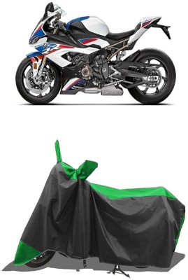 SUGASHRI Waterproof Two Wheeler Cover for BMW(S1000RR, Green, Black)