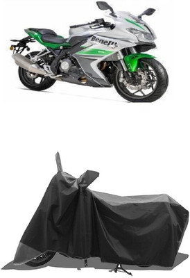 SUGASHRI Waterproof Two Wheeler Cover for Benelli(302R, Grey, Black)