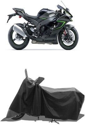 SUGASHRI Waterproof Two Wheeler Cover for Kawasaki(Ninja ZX 10R, Grey, Black)