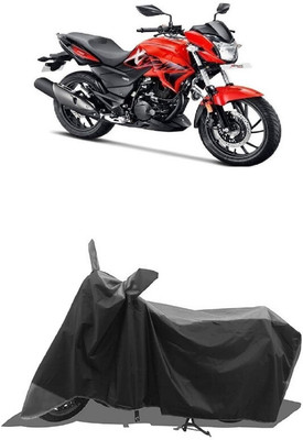 SUGASHRI Waterproof Two Wheeler Cover for Hero(Xtreme 200R, Grey, Black)