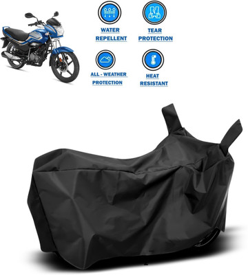 PAGORA Two Wheeler Cover for Hero(MotoCorp Super Splendor, Black)