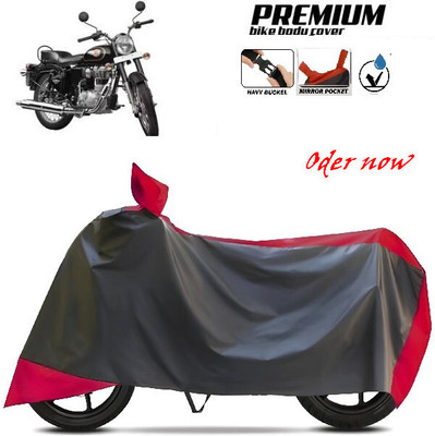 SK AUTO Waterproof Two Wheeler Cover for TVS, Hero, Honda, Bajaj(Red, Black)