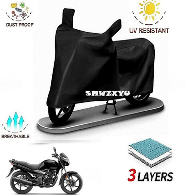 smwzxyu Waterproof Two Wheeler Cover for Honda(Black)