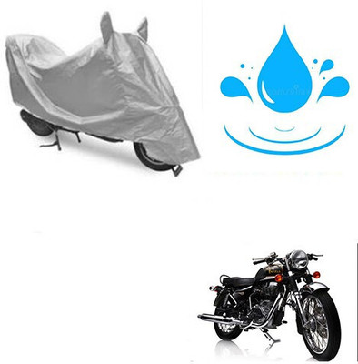 SK AUTO Waterproof Two Wheeler Cover for Royal Enfield(Electra Delux, Silver)