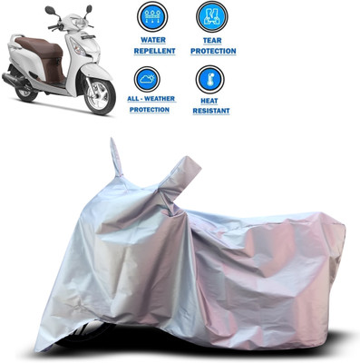 GOSHIV-car and bike accessories Two Wheeler Cover for Honda(Aviator, Silver)