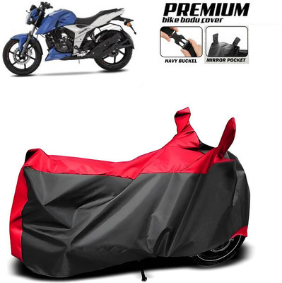 SK AUTO Waterproof Two Wheeler Cover for TVS(Apache 150, Red)