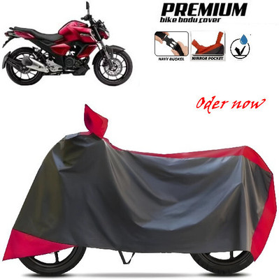 SK AUTO Waterproof Two Wheeler Cover for TVS, Hero, Honda, Bajaj(Red, Black)