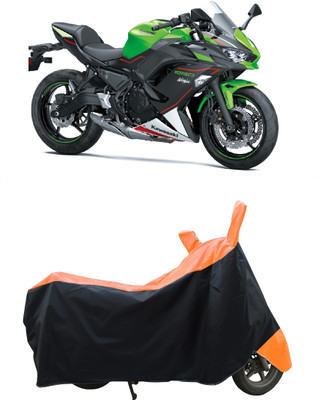 Coxtor Waterproof Two Wheeler Cover for Kawasaki(Ninja 650, Orange)