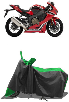 SUGASHRI Waterproof Two Wheeler Cover for Honda(CBR300R, Green, Black)