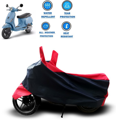 PAGORA Two Wheeler Cover for Piaggio(Vespa LX 125, Red)