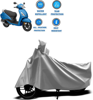 PAGORA Two Wheeler Cover for TVS(Jupiter classic, Silver)