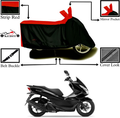 SK AUTO Two Wheeler Cover for Honda(PCX 125, Red, Black)